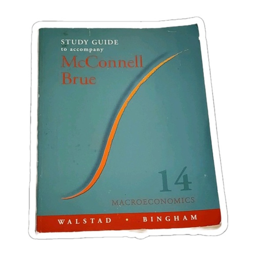Study Guide To Accompany Mcconnell Brue 14 Macroeconomics Paperback 1999 Unused